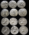 One Lot of Six Alexander AR Drachms One Lot of Six Alexander AR Drachms